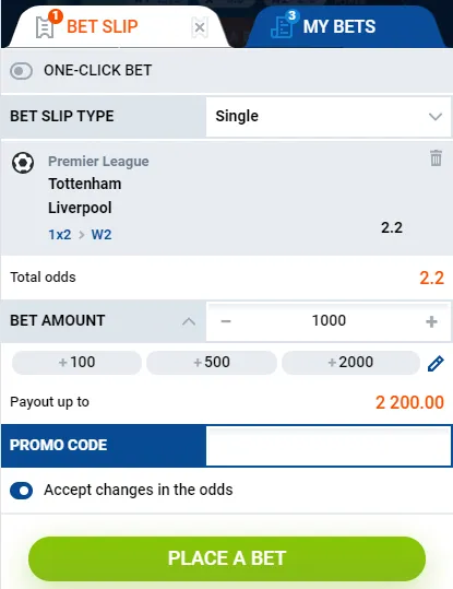 How do I place the first bet?