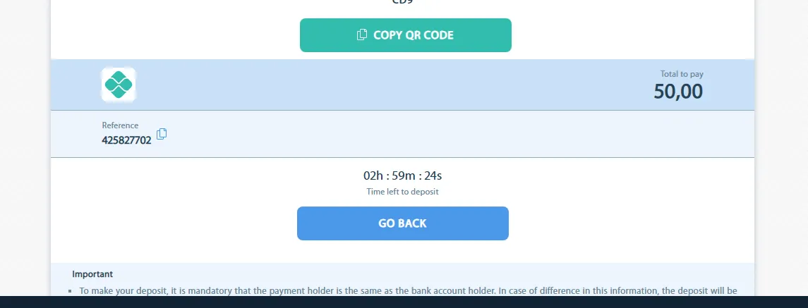 Funds will be credited