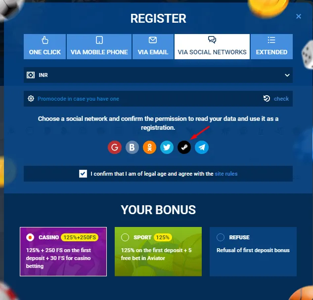 How do I sign up or log in via STEAM?
